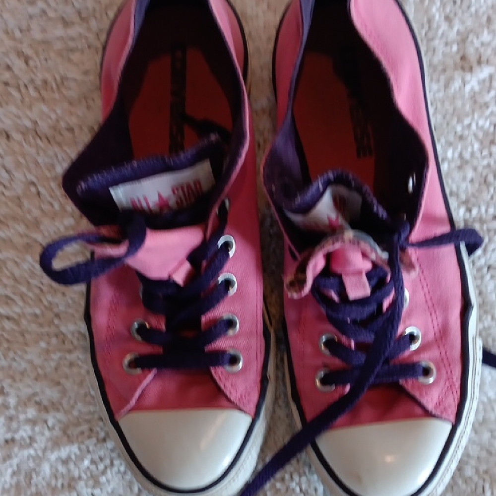Converse Pink and Purple Athletic Shoes